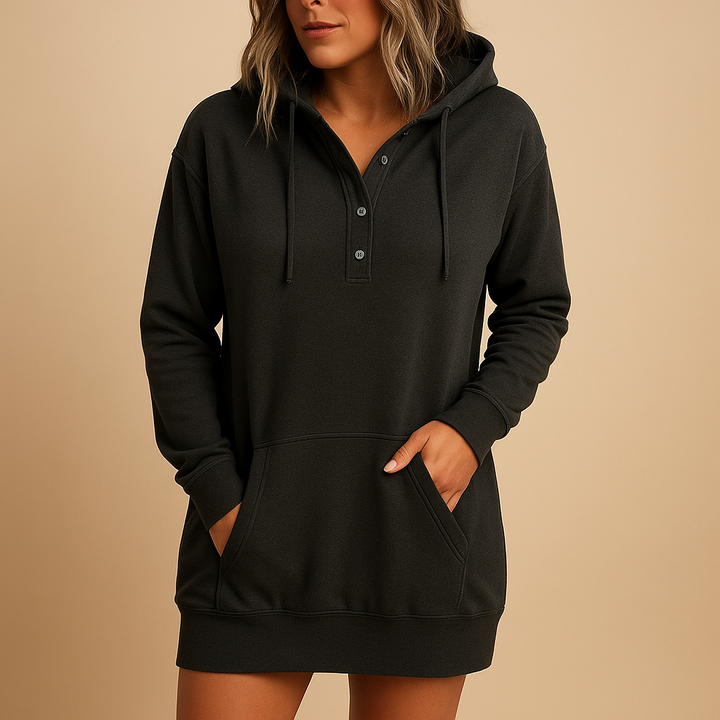 Casual women’s hoodie dress with relaxed fit | Timo