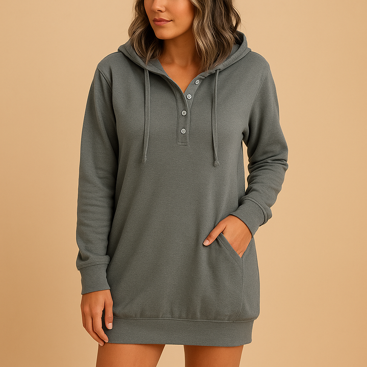Casual women’s hoodie dress with relaxed fit | Timo