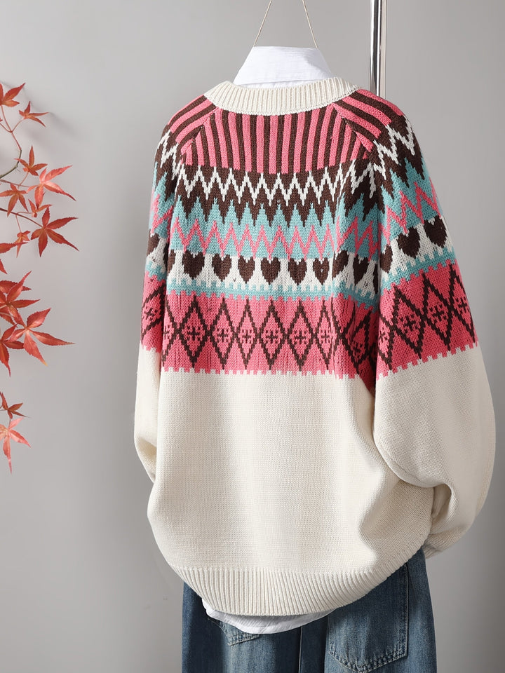 Sofia | Classic Knitted Cardigan with Pattern