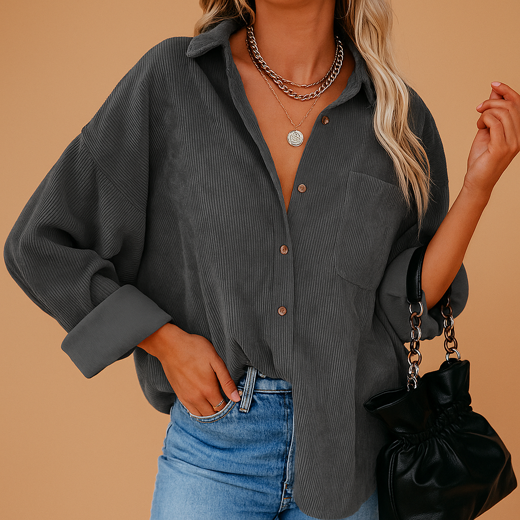 Corduroy knit jacket for women | Nynke