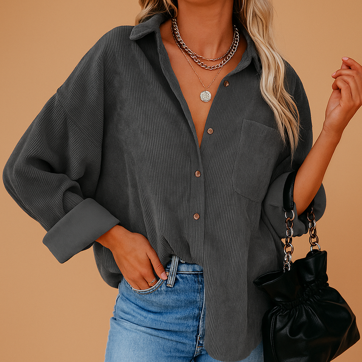 Corduroy knit jacket for women | Nynke