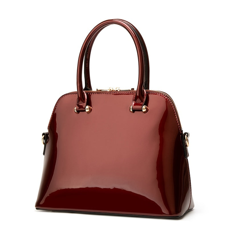 Chic Shiny Bag with Zipper – Practical and Elegant for Everyday Use!