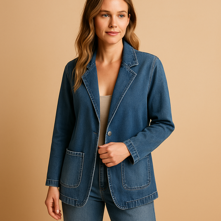 Rive | Fitted Denim Blazer for Women