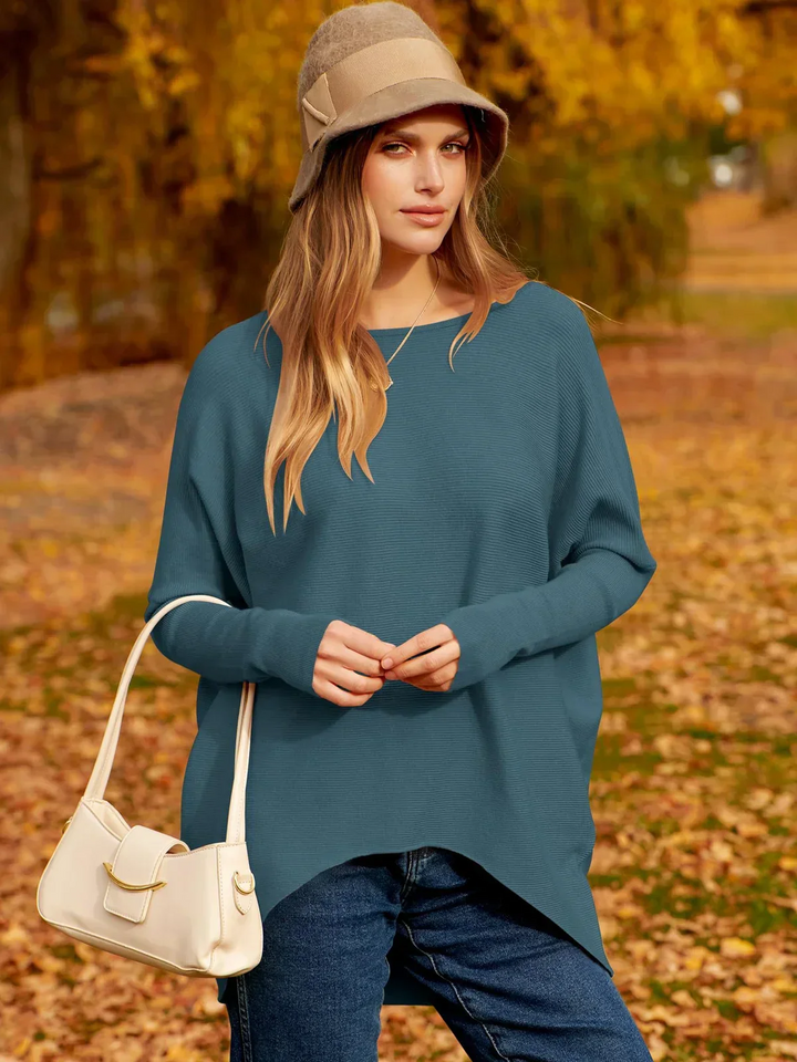 Women's Sweater Oversized Fit Soft Wool Blend Long Sleeves – Casual Style