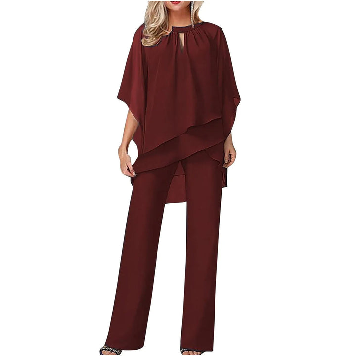 Women's Formal Festive Pantsuit Elegant Chiffon