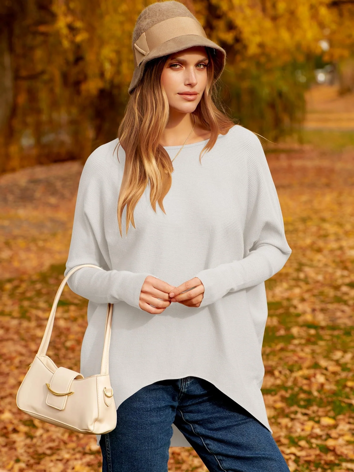 Women's Sweater Oversized Fit Soft Wool Blend Long Sleeves – Casual Style