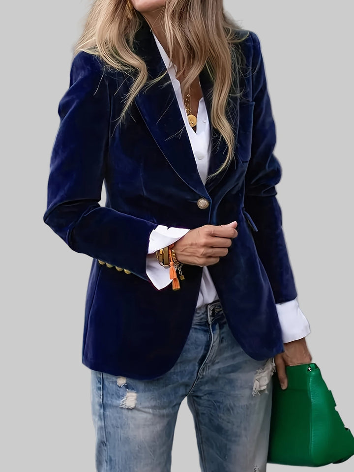 Elegant Women’s Velvet Blazer