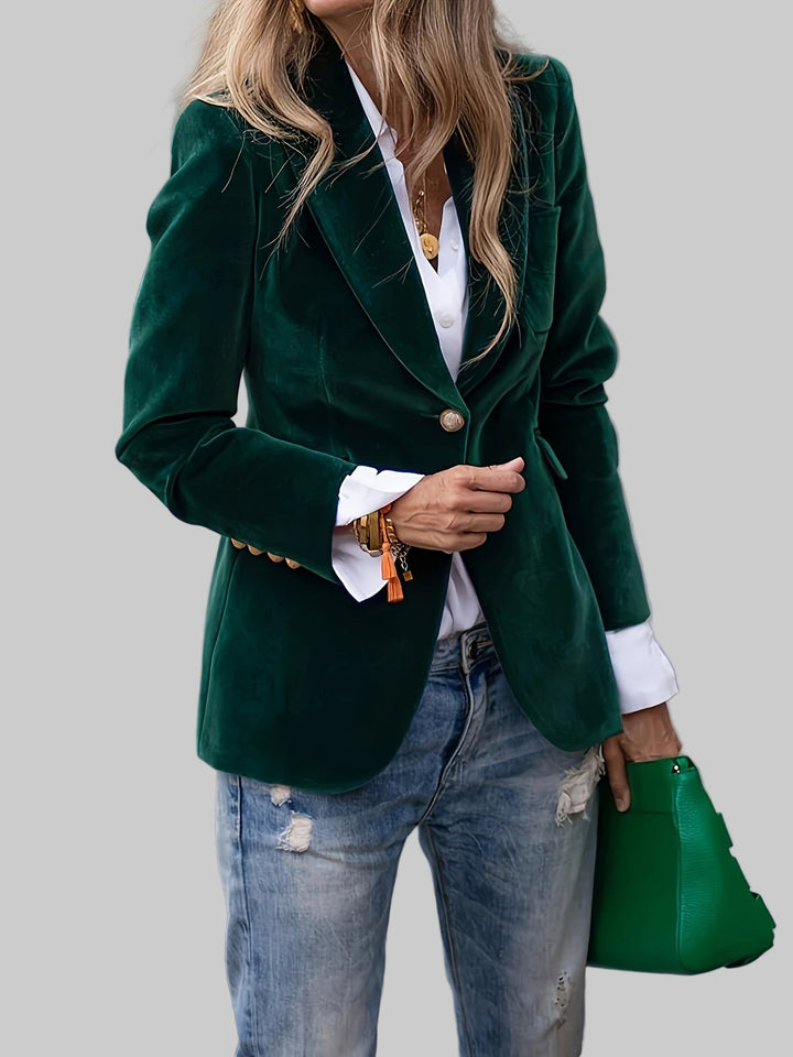 Elegant Women’s Velvet Blazer