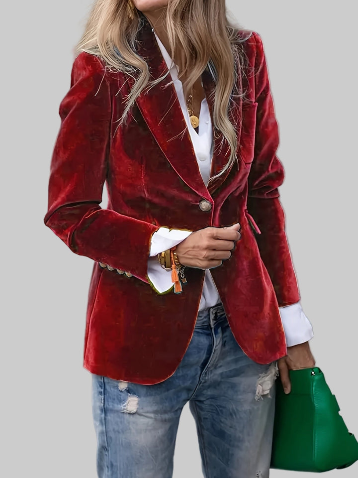Elegant Women’s Velvet Blazer