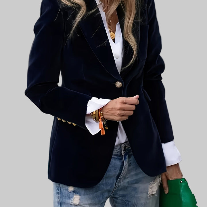 Elegant Women’s Velvet Blazer