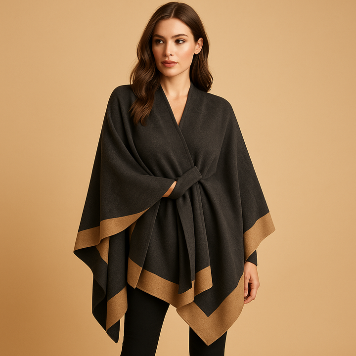 Elegant women’s poncho with open sides and a flowing fit | Elvira