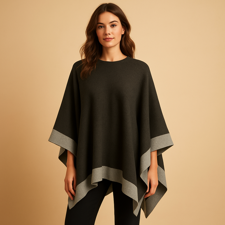 Elegant women’s poncho with open sides and a flowing fit | Elvira