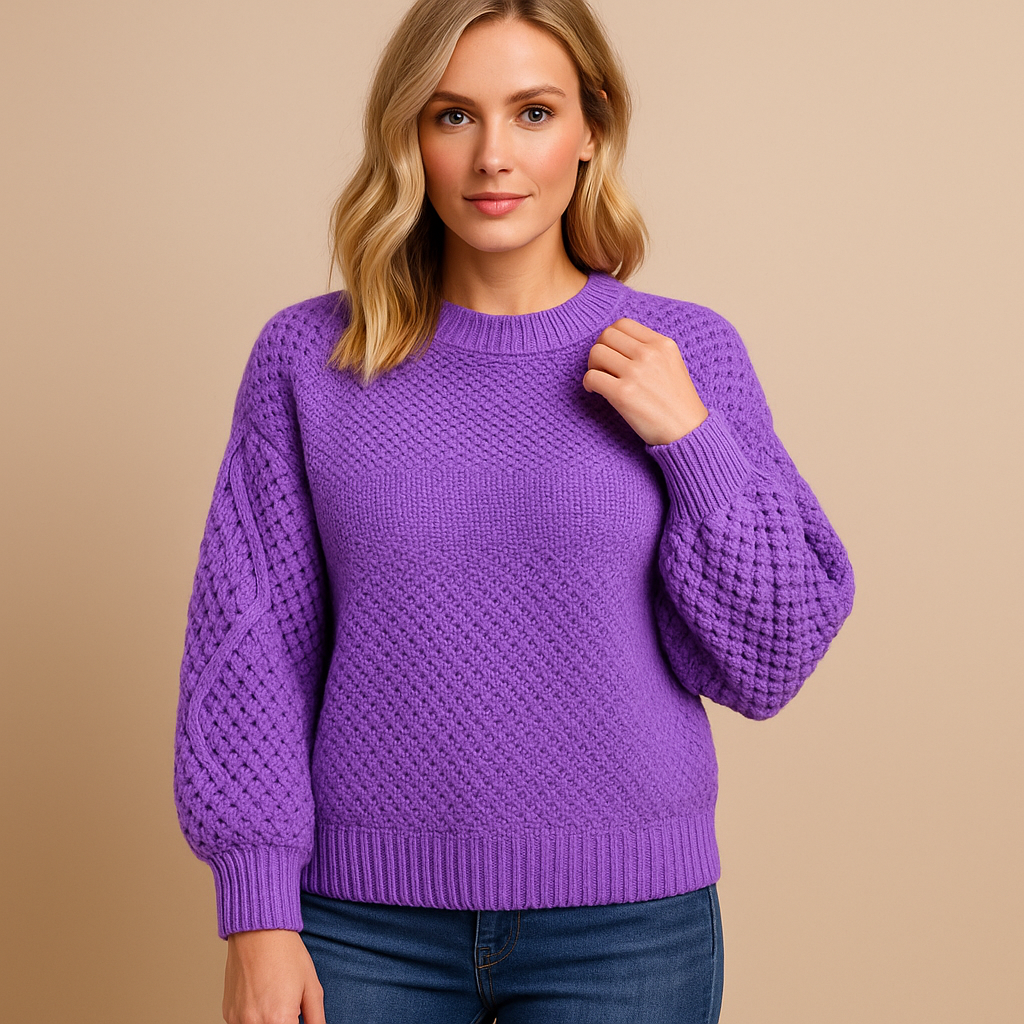 Elegant women’s sweater in soft knitted fabric with a timeless fit | Tirza