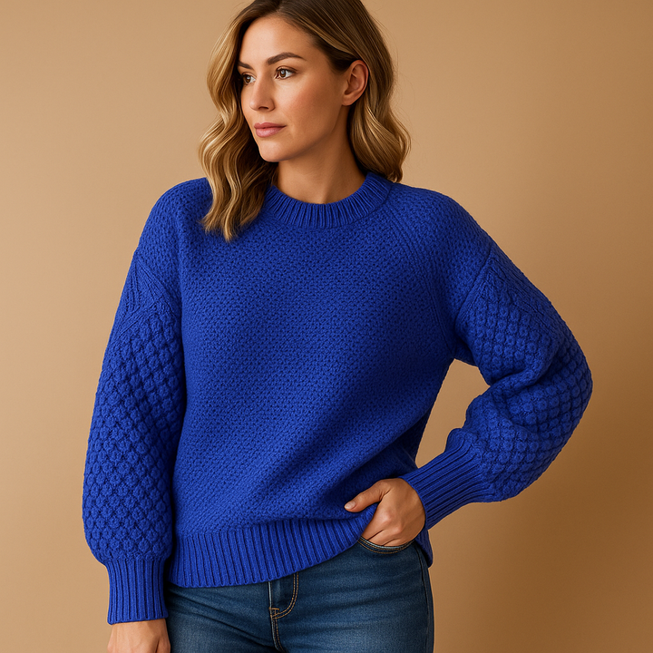 Elegant women’s sweater in soft knitted fabric with a timeless fit | Tirza