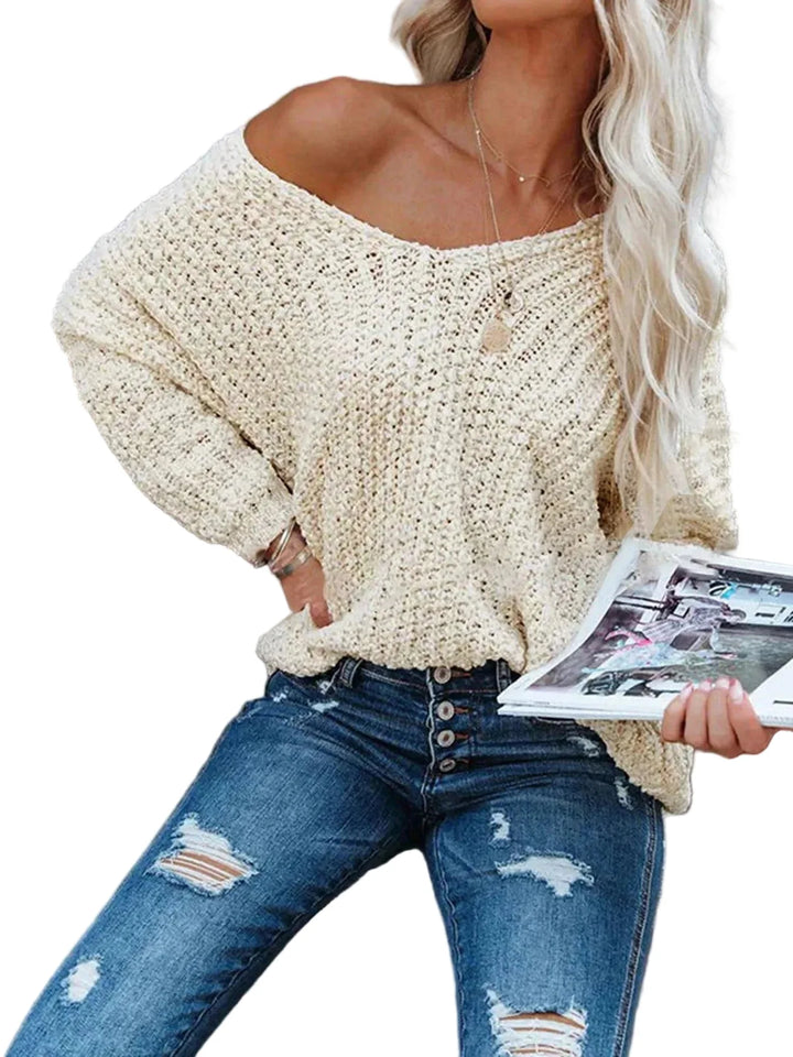 Fall V-Neck Long Sleeve Sweater