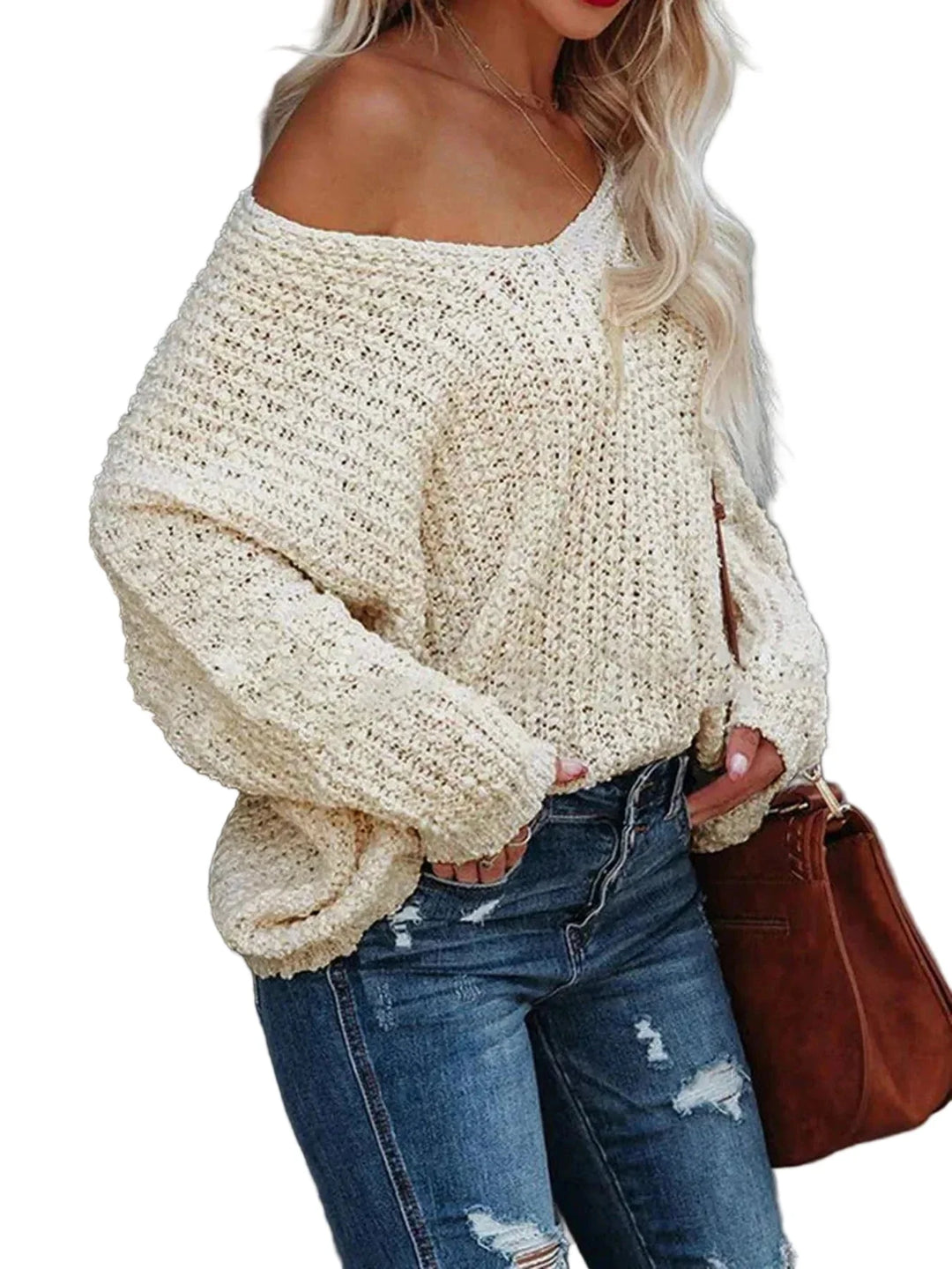 Fall V-Neck Long Sleeve Sweater