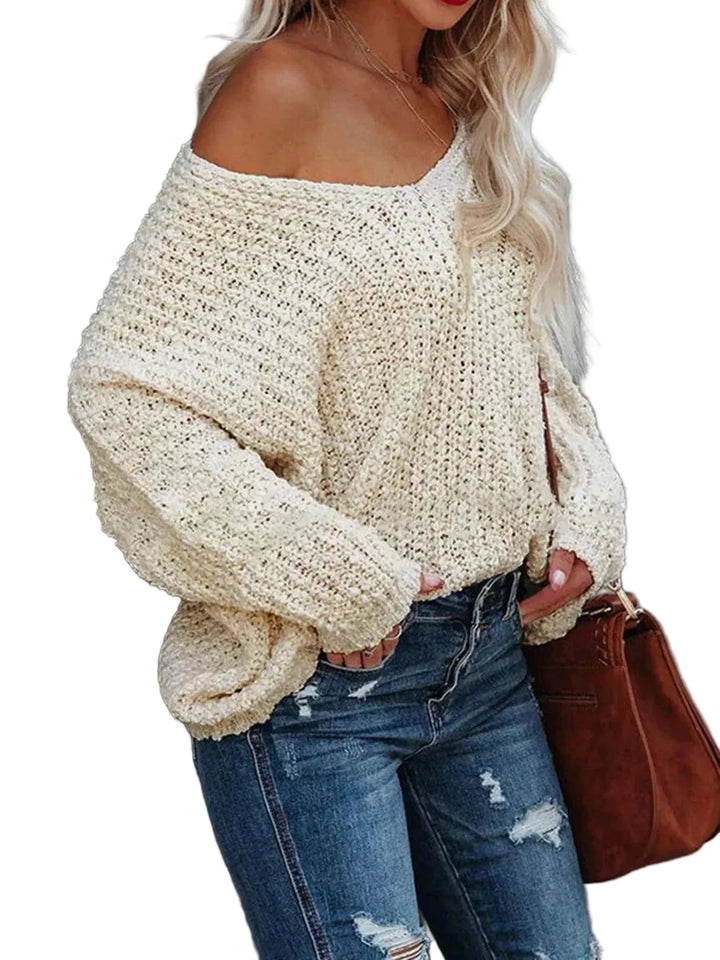 Fall V-Neck Long Sleeve Sweater