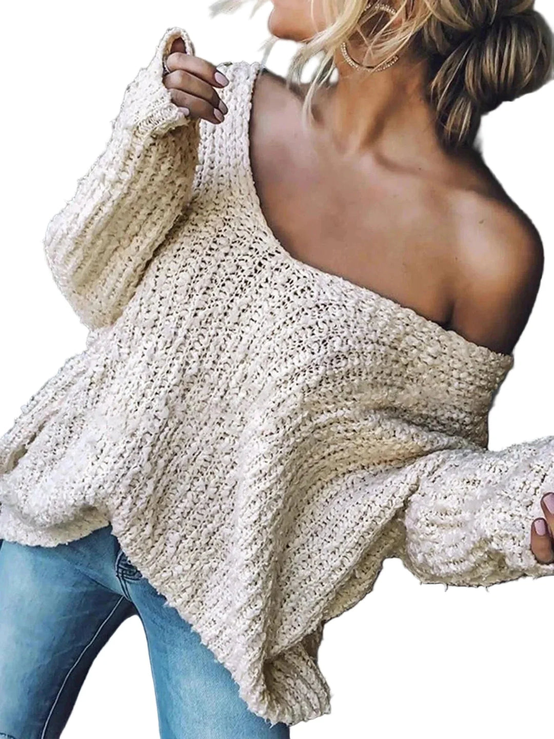 Fall V-Neck Long Sleeve Sweater
