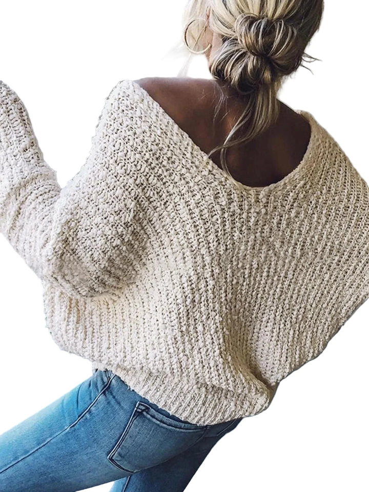 Fall V-Neck Long Sleeve Sweater