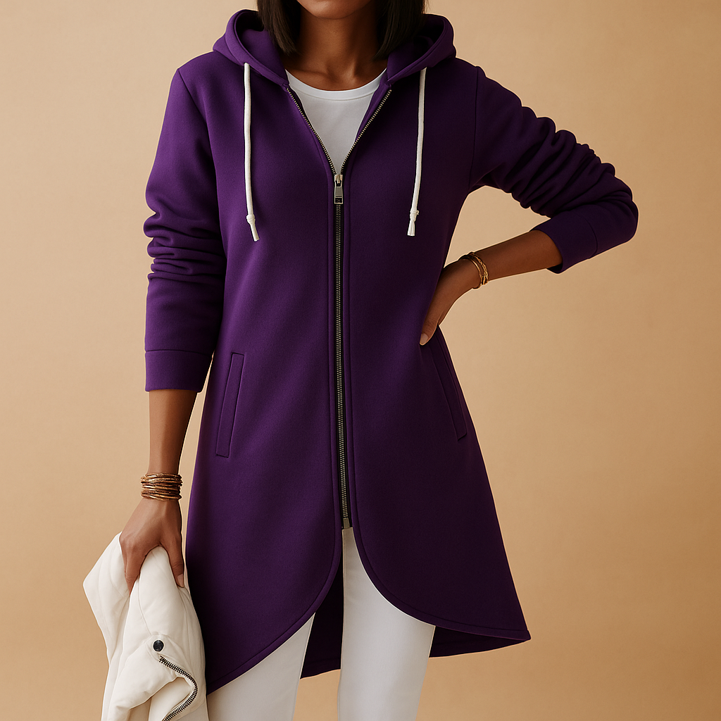 Knitted casual women’s cardigan with zipper | Yara