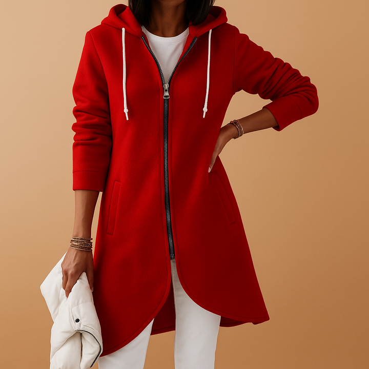 Knitted casual women’s cardigan with zipper | Yara