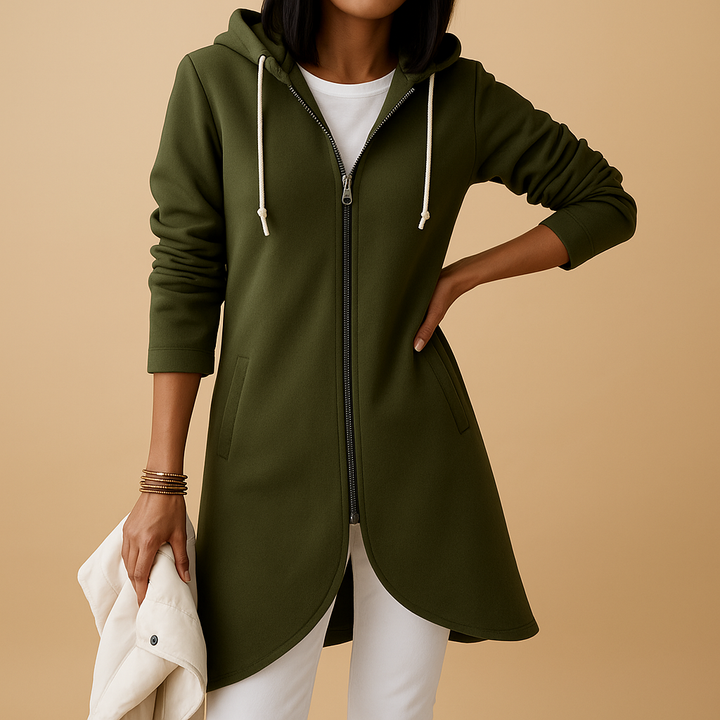 Knitted casual women’s cardigan with zipper | Yara