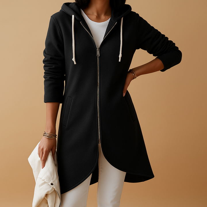 Knitted casual women’s cardigan with zipper | Yara