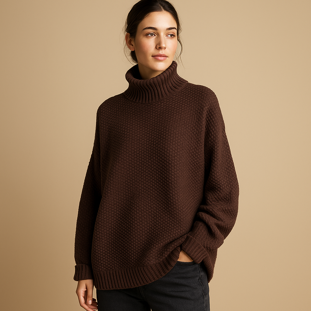 Knitted turtleneck for women with a timeless design | Renée