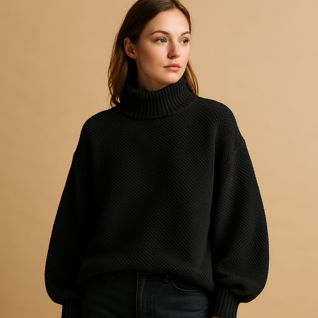 Knitted turtleneck for women with a timeless design | Renée