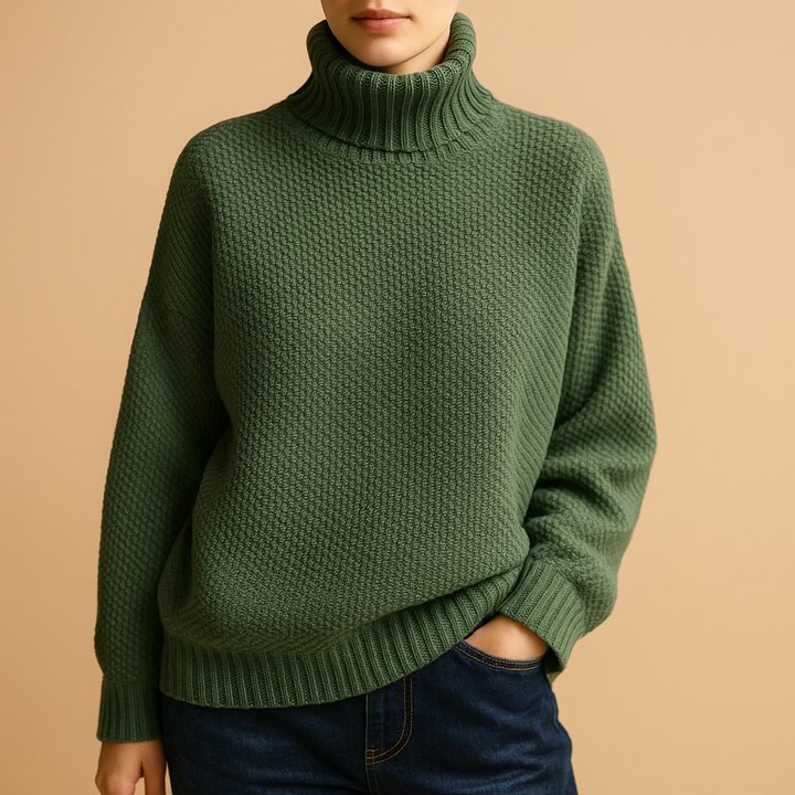 Knitted turtleneck for women with a timeless design | Renée