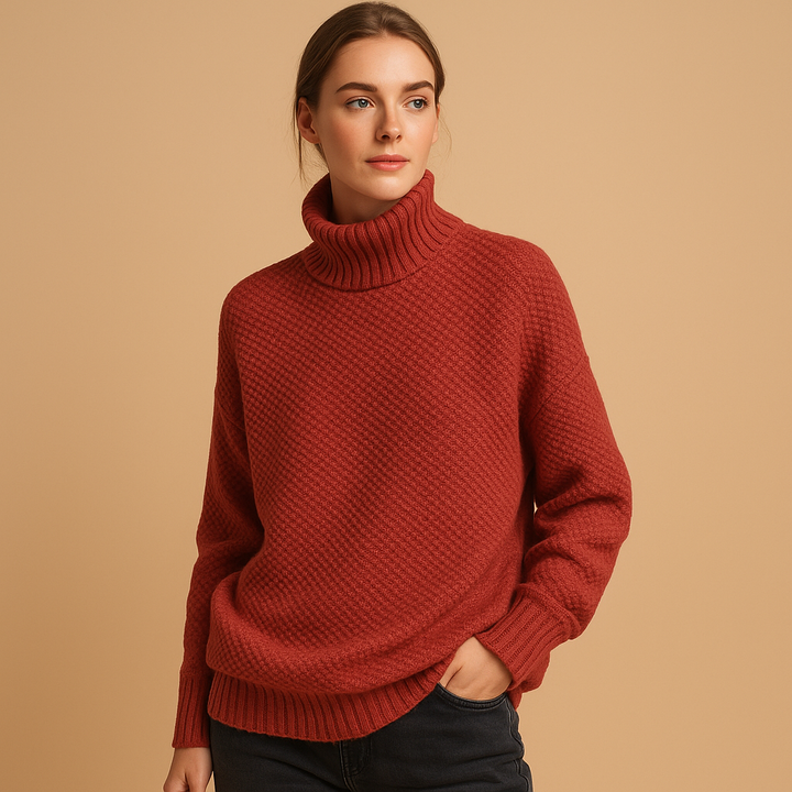 Knitted turtleneck for women with a timeless design | Renée