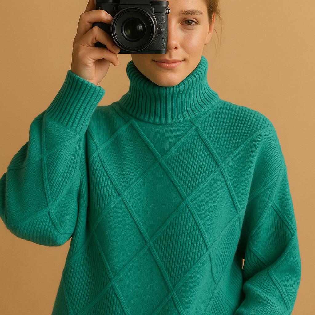 Knitted women’s turtleneck sweater | Mila