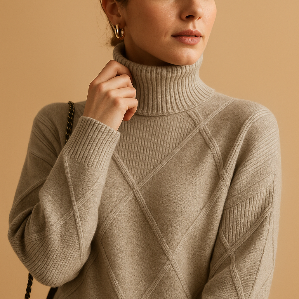 Knitted women’s turtleneck sweater | Mila