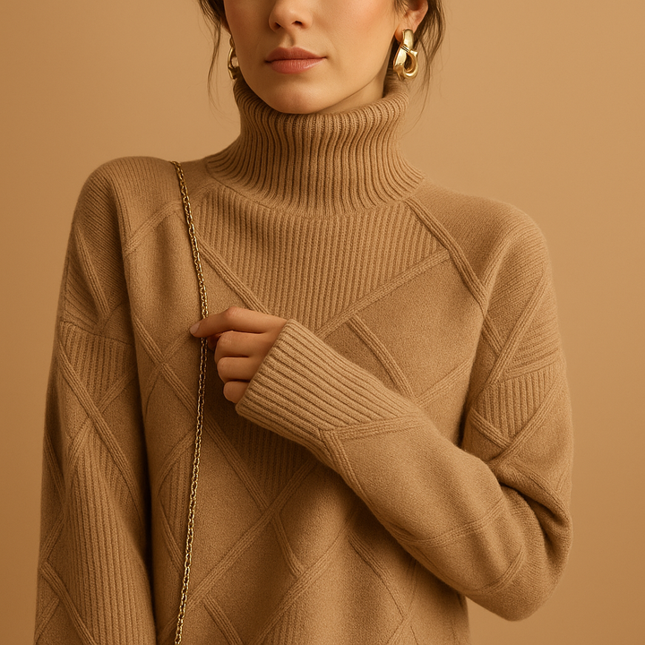 Knitted women’s turtleneck sweater | Mila