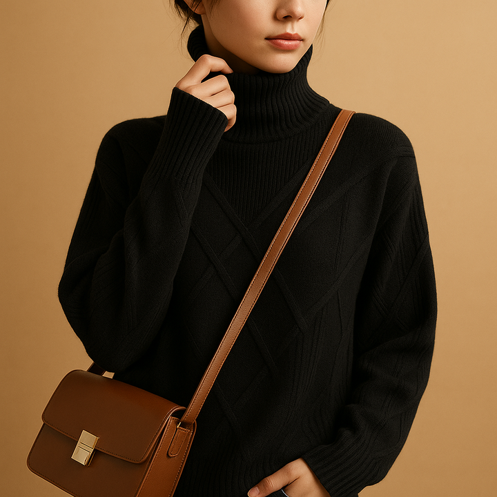 Knitted women’s turtleneck sweater | Mila
