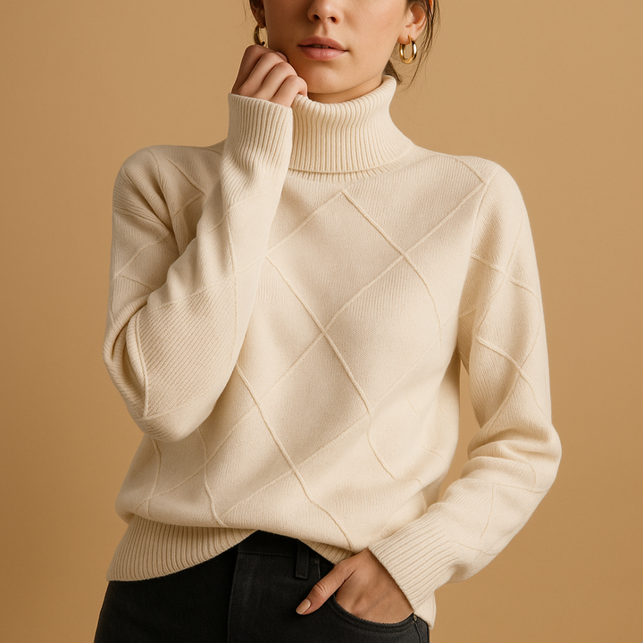 Knitted women’s turtleneck sweater | Mila