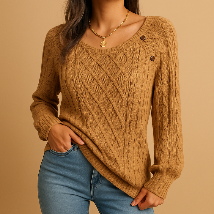 Knitted long-sleeve sweater for women | Marije