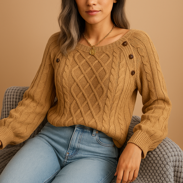 Knitted long-sleeve sweater for women | Marije