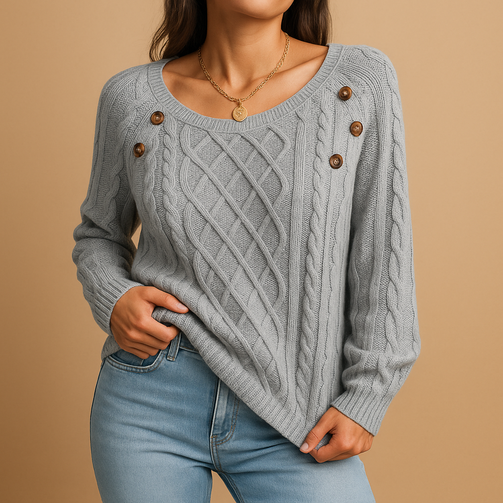 Knitted long-sleeve sweater for women | Marije