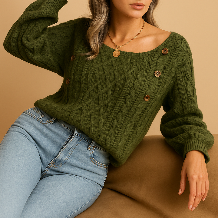 Knitted long-sleeve sweater for women | Marije
