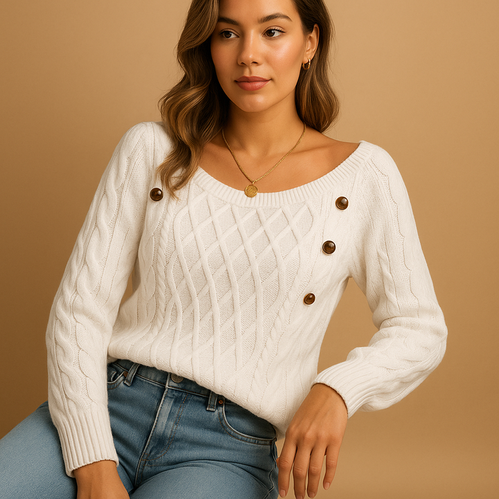 Knitted long-sleeve sweater for women | Marije