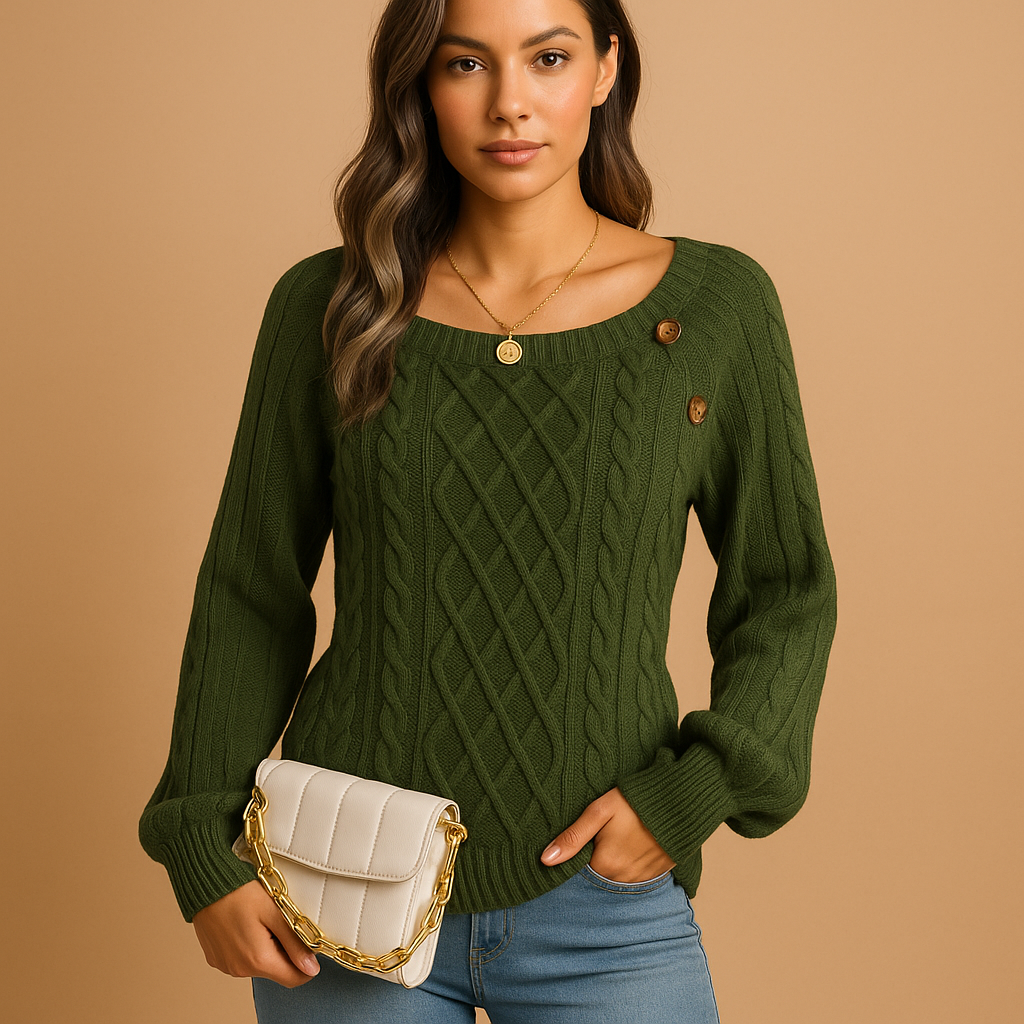 Knitted long-sleeve sweater for women | Marije