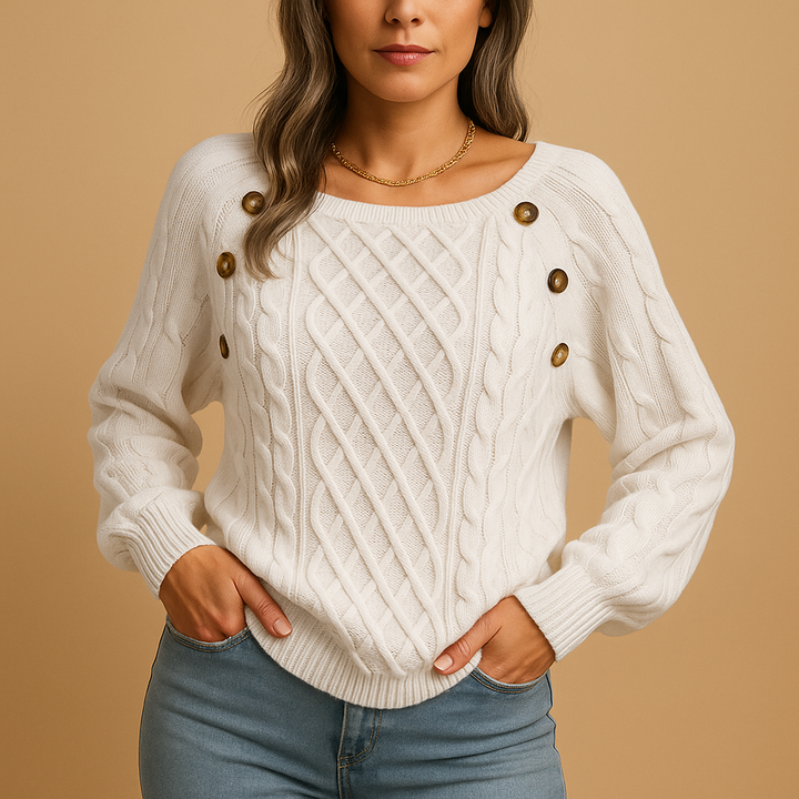 Knitted long-sleeve sweater for women | Marije