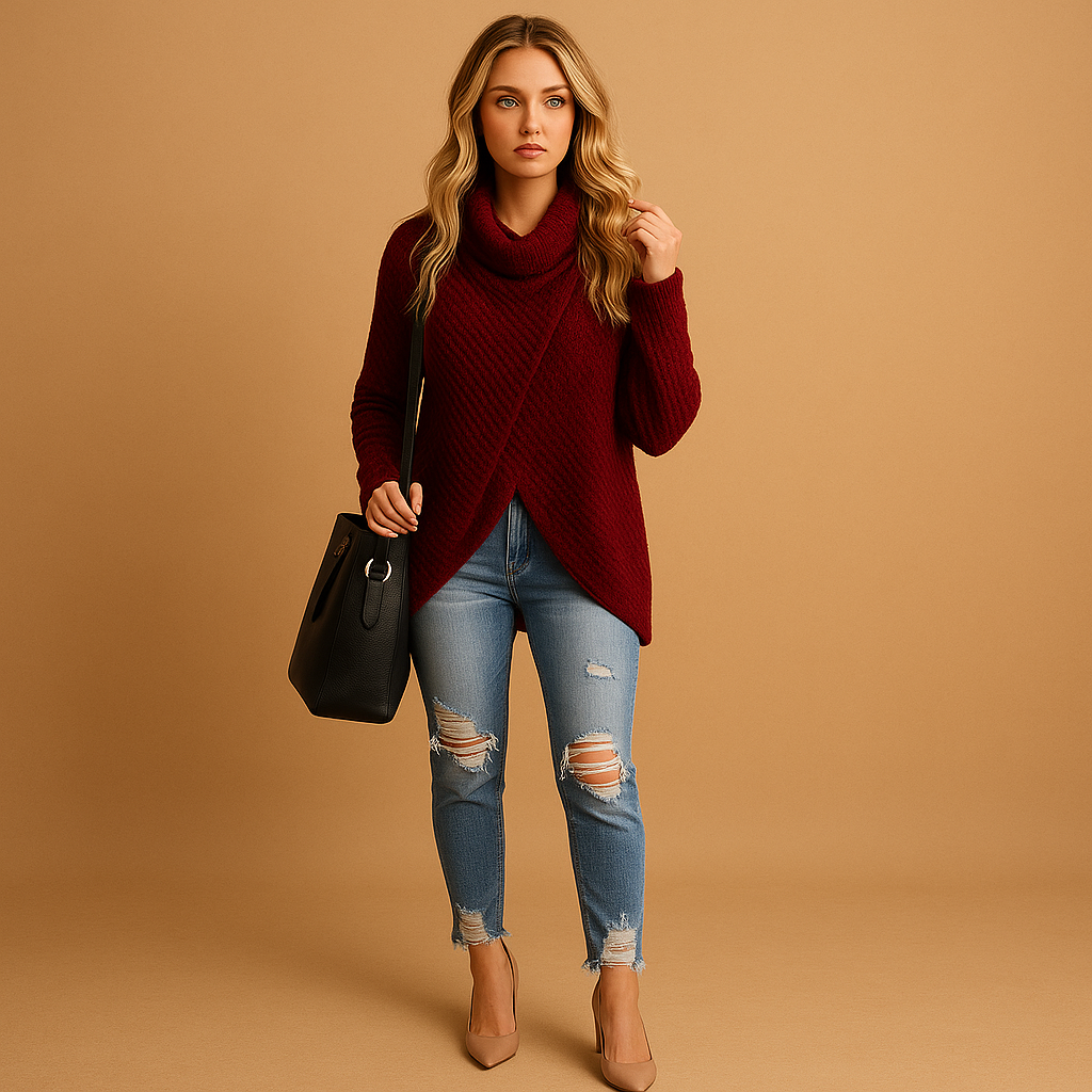 Fitted knitted women’s sweater | Yara