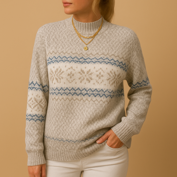 Christmas sweater with festive print for women | Lotte