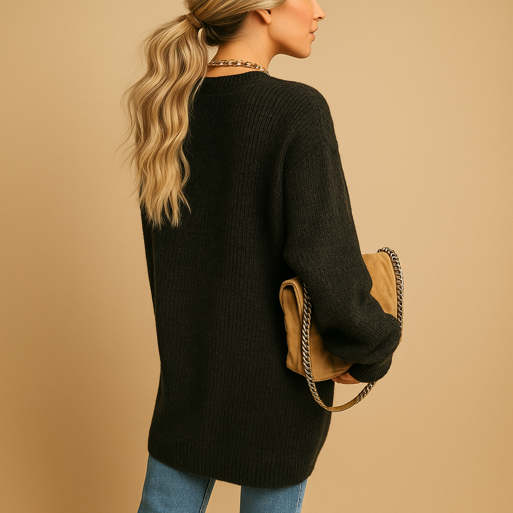 Classic knitted women’s cardigan with open front | Evelien