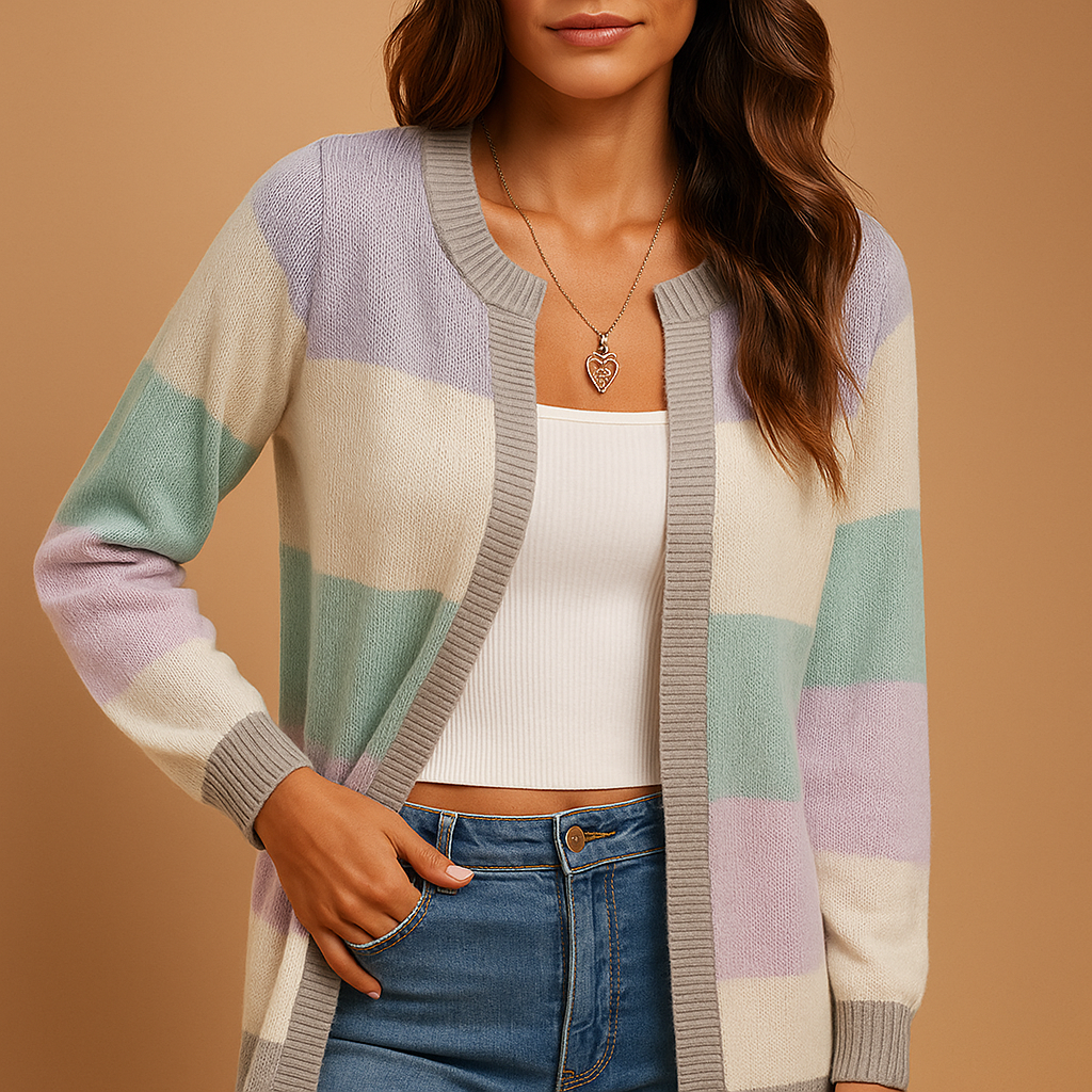 Long open women’s cardigan with elegant fit | Marije