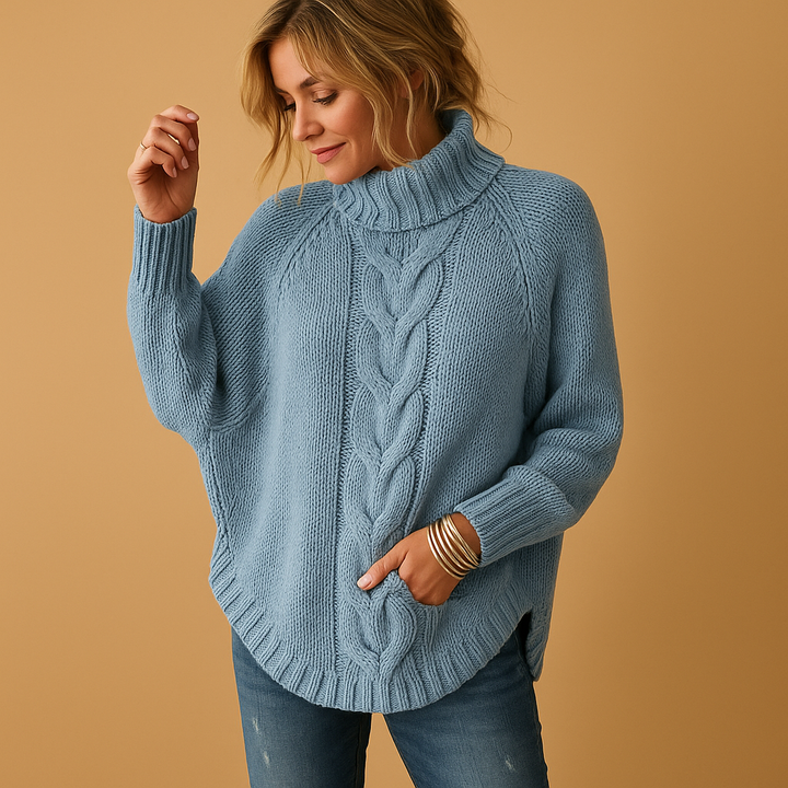 Long chunky knitted sweater for women | Marieke