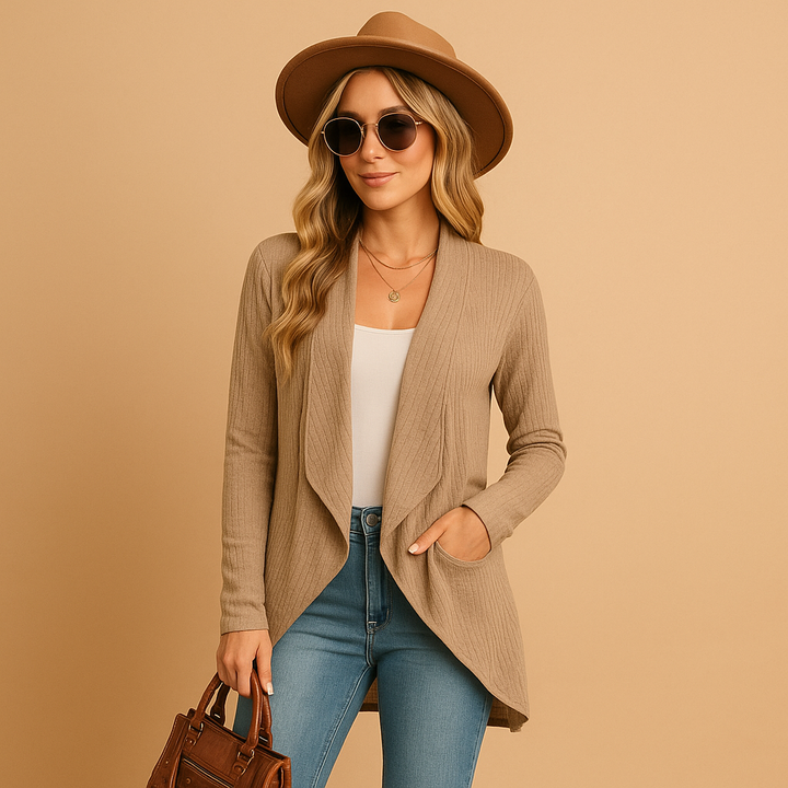 Long knitted cardigan for women | Fenna