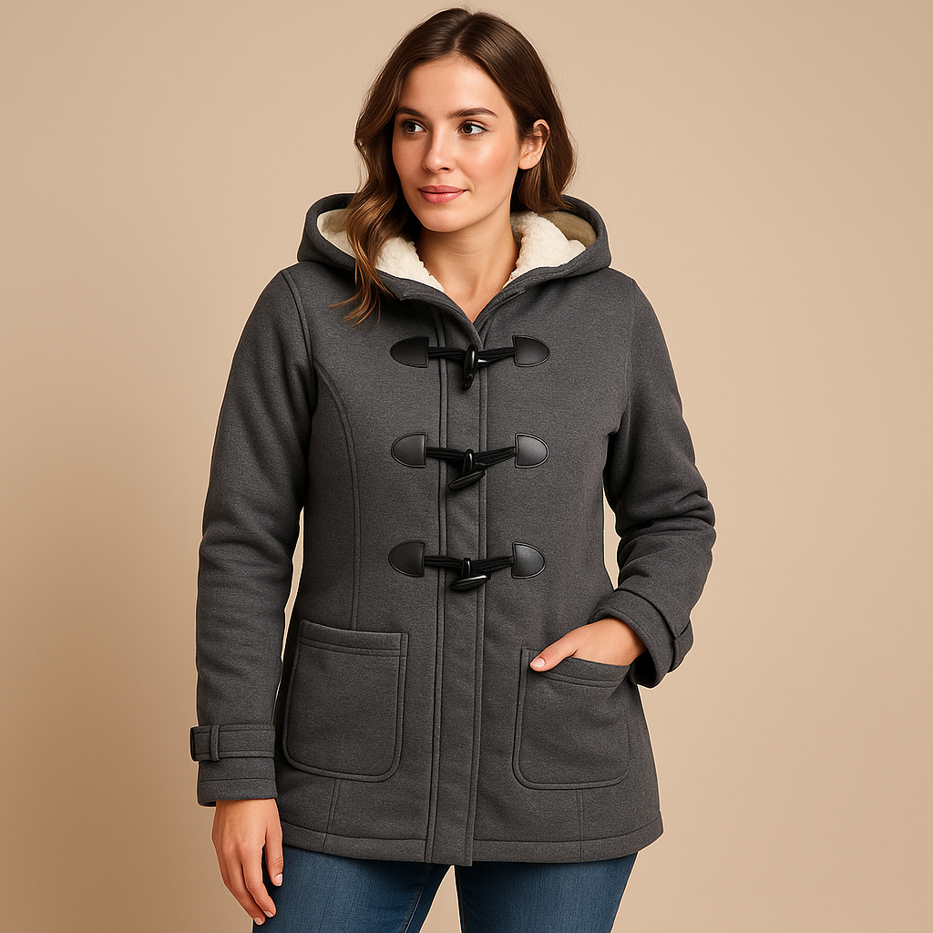 Long winter coat with hood for women | Marije